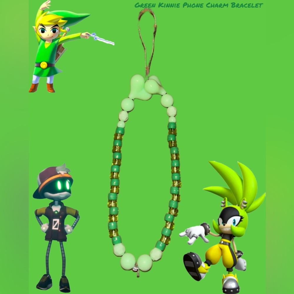 Green Kinnie Phone Charm Bracelet